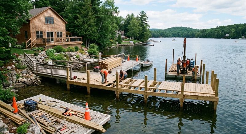 Pond Dock Construction in Roswell, GA