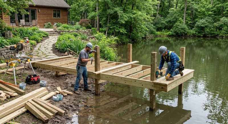 Pond Dock Construction in Roswell, GA