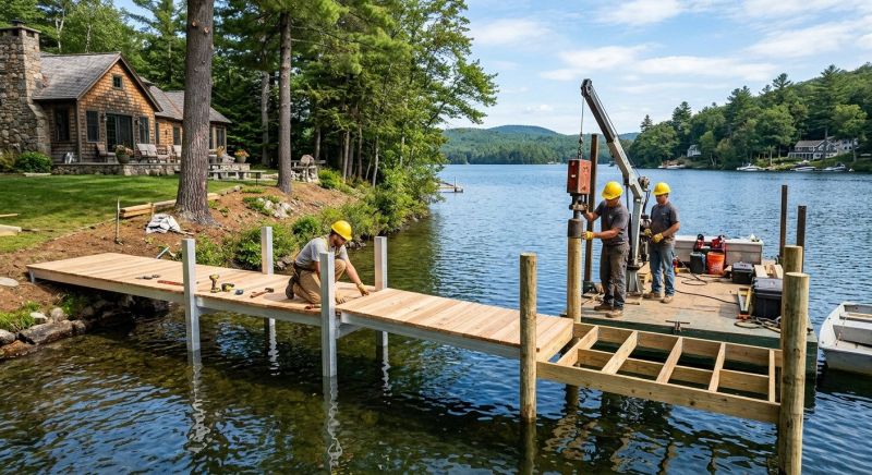 Wood Dock Installation in Overland Park, KS